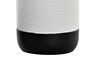 DKD Home Decor Vaso Basicos Blanco Negro Resina 8 x 10.5 x 8 cm (2 Unidades)