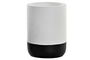 DKD Home Decor Vaso Basicos Blanco Negro Resina 8 x 10.5 x 8 cm (2 Unidades)