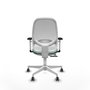 PIQUERAS Y CRESPO Silla de oficina Cilanco con mecanismo Sincro/Traslack, Verde esmeralda y Blanco