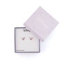 Disney Pendientes Minnie Mouse Plata y Cristal Rosa Bañados en Plata Oficiales