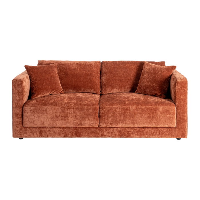 Sofá 3 Plazas Teja Tejido-Madera 210 X 96 X 86 cm