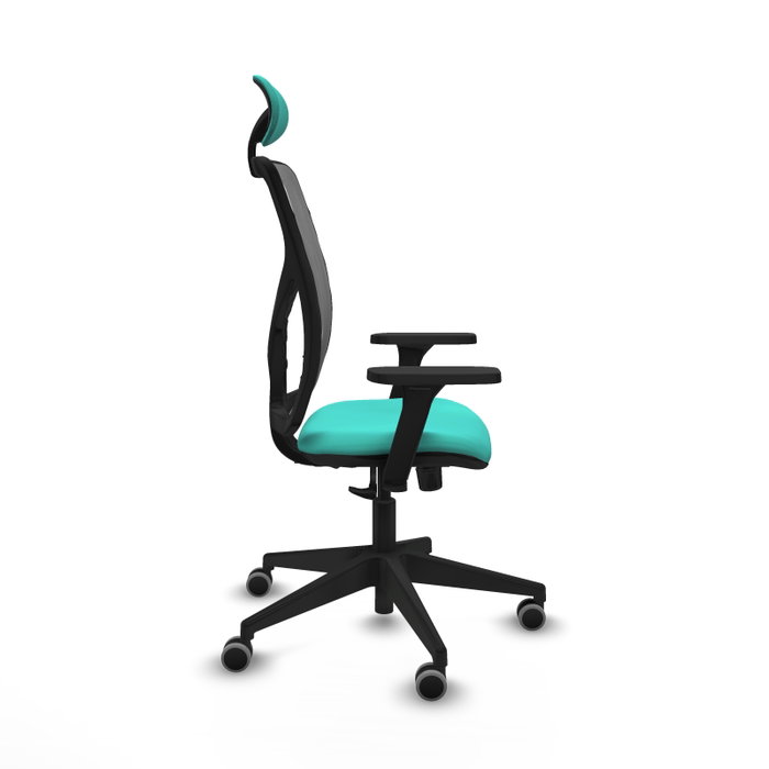 PIQUERAS Y CRESPO Silla de oficina Motilla con mecanismo Sincro, Turquesa y Gris PIQUERAS Y CRESPO Silla de oficina Motilla con mecanismo Sincro, Turquesa y Gris