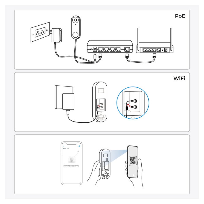 Reolink D340W Timbre Videoportero WiFi 5MP 2560x1920 IP65 Audio Bidireccional Detección Personas