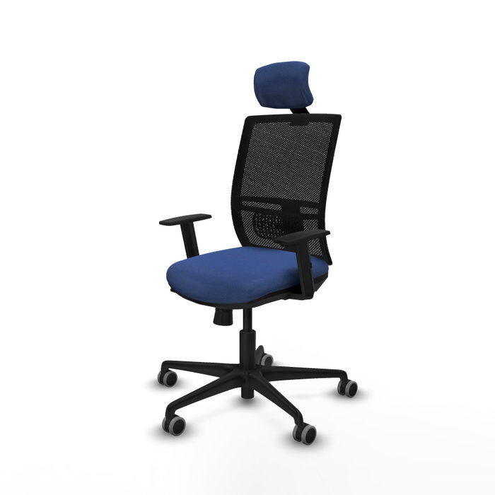 PIQUERAS Y CRESPO Silla de oficina Yunquera Azul marino y Negro