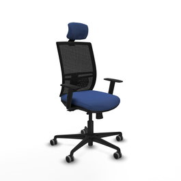 PIQUERAS Y CRESPO Silla de oficina Yunquera Azul marino y Negro