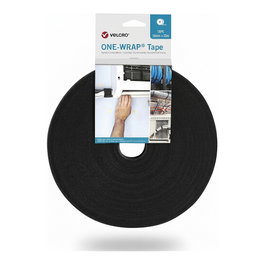 VELCRO ONE-WRAP Distribuidor de cables plano negro 16 x 70 mm