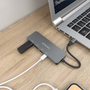 Aisens Hub USB 3.2 Gen2 10G USB-C, 2xUSB-C y 2xUSB-A, Gris