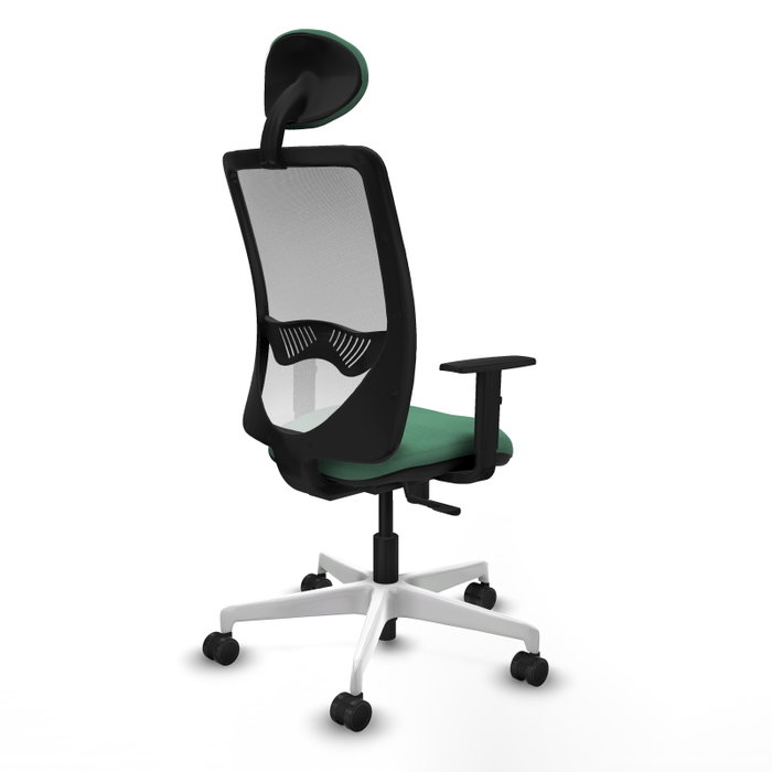 PIQUERAS Y CRESPO Silla de oficina Zulema con mecanismo Sincro, Verde esmeralda y Blanco PIQUERAS Y CRESPO Silla de oficina Zulema con mecanismo Sincro, Verde esmeralda y Blanco