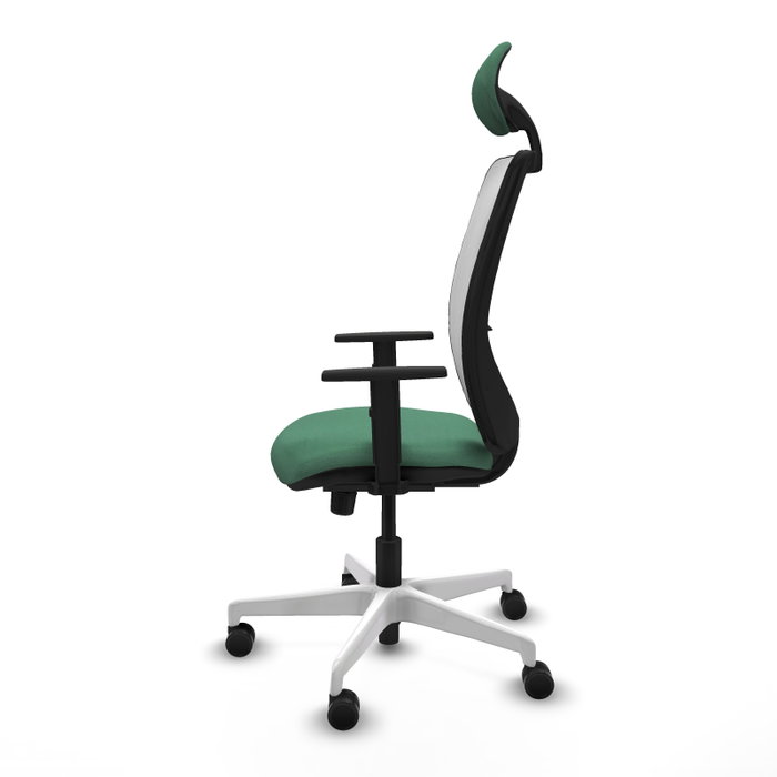 PIQUERAS Y CRESPO Silla de oficina Zulema con mecanismo Sincro, Verde esmeralda y Blanco PIQUERAS Y CRESPO Silla de oficina Zulema con mecanismo Sincro, Verde esmeralda y Blanco