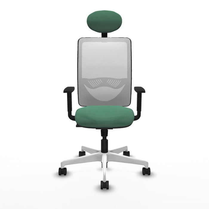PIQUERAS Y CRESPO Silla de oficina Zulema con mecanismo Sincro, Verde esmeralda y Blanco PIQUERAS Y CRESPO Silla de oficina Zulema con mecanismo Sincro, Verde esmeralda y Blanco