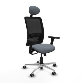 PIQUERAS Y CRESPO Silla de oficina Zulema Gris y Negro con Mecanismo Sincro