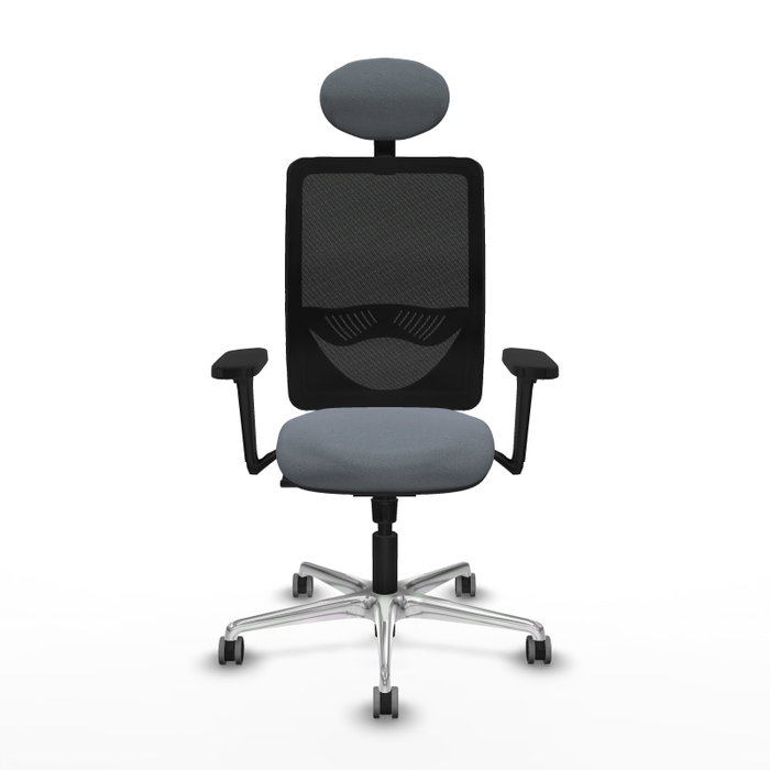 PIQUERAS Y CRESPO Silla de oficina Zulema Gris y Negro con Mecanismo Sincro