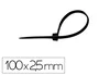 Q-connect Brida color negro 100x2,5 mm bolsa de 100 unidades