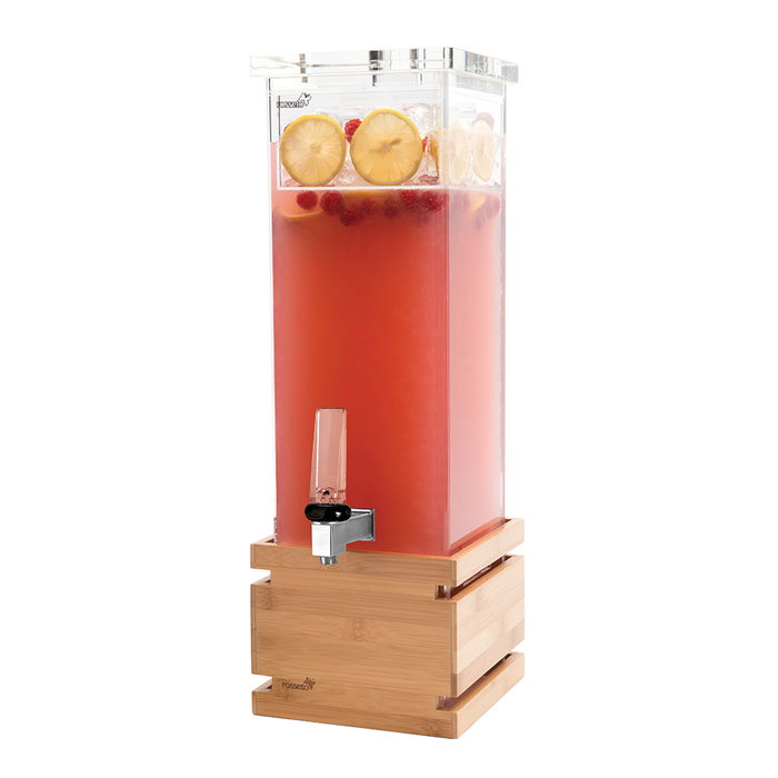 ROSSETO - LD112 - DISPENSADOR PREMIUM PARA BEBIDAS CON BASE EN MADERA DE BAMBU (7,5L) - (21 x 21 x 59.7 cm)