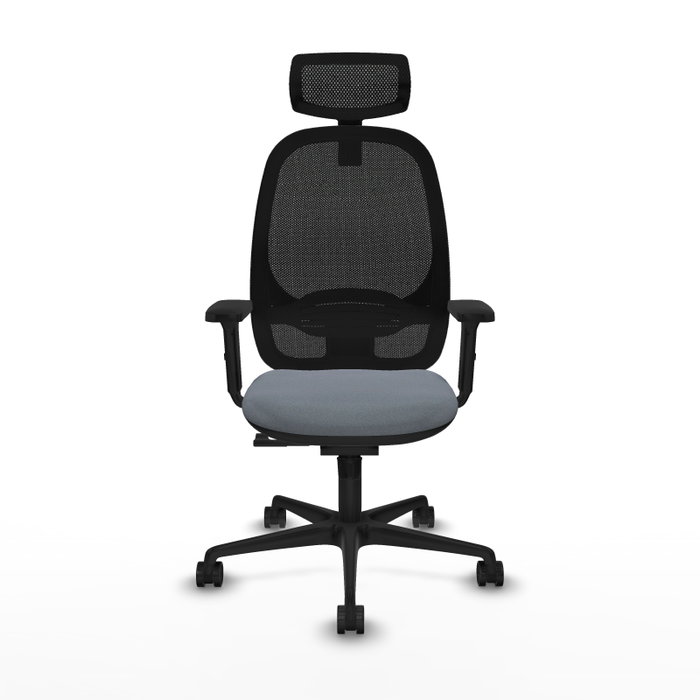 PIQUERAS Y CRESPO Silla de oficina Cilanco con mecanismo Sincro, Gris y Negro