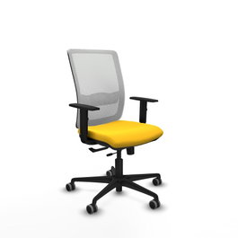 PIQUERAS Y CRESPO Silla de oficina Haches Amarillo y Blanco