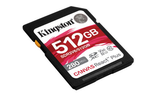 Kingston Canvas React Plus 512 GB SDXC UHS-II V60 Kingston Canvas React Plus 512 GB SDXC UHS-II V60