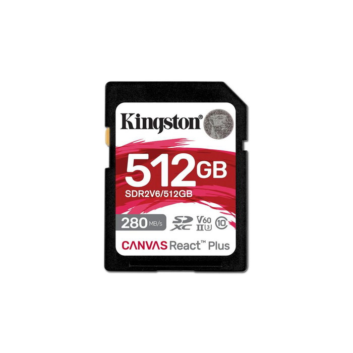 Kingston Canvas React Plus 512 GB SDXC UHS-II V60 Kingston Canvas React Plus 512 GB SDXC UHS-II V60