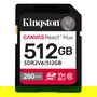 Kingston Canvas React Plus XC 512GB Tarjeta SD, Clase 10, UHS-II, U3, V60