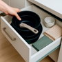 Quid Batería de Aluminio Forjado Click Chef de 4 piezas, Beige