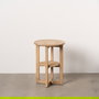 Mesa Auxiliar Natural Madera Mindi Salón 40 X 40 X 55 cm