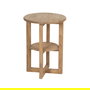 Mesa Auxiliar Natural Madera Mindi Salón 40 X 40 X 55 cm