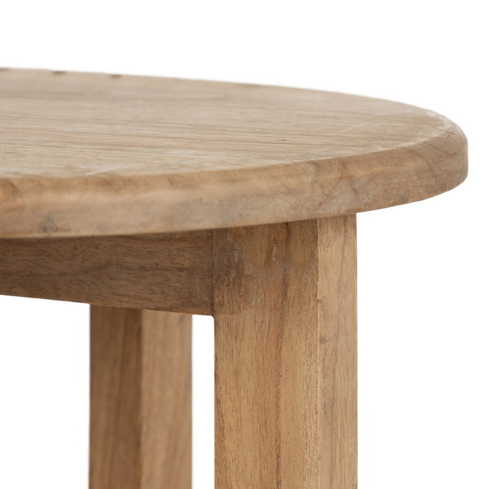 Mesa Auxiliar Natural Madera Mindi Salón 40 X 40 X 55 cm