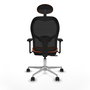 PIQUERAS Y CRESPO Silla de oficina Jorquera Naranja y Negro con Mecanismo Sincro/Traslack