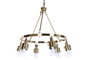 DKD Home Decor Lámpara de Techo Moderna Dorada Metal y Cristal 50 x 144 x 50 cm