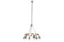 DKD Home Decor Lámpara de Techo Moderna Dorada Metal y Cristal 50 x 144 x 50 cm