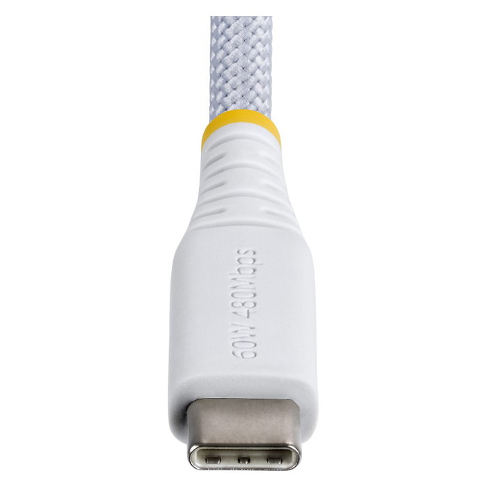 StarTech.com Cable de carga USB-C trenzado de 2m, 60W, Blanco