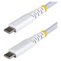 StarTech.com Cable de carga USB-C trenzado de 2m, 60W, Blanco