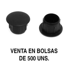 HERRAJES ALK Tapa Mina Agujero 10mm Negro (500U)
