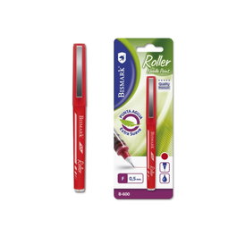Bismark 328007 Roller Punta Aguja Bolígrafo Cilíndrico Rojo 0,5 mm Fino