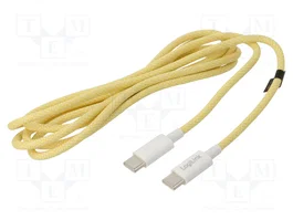 LOGILINK Cable USB-C a USB-C 1,5m Amarillo Trenzado