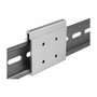 DeLOCK 65992 Clip de montaje de aluminio para riel DIN con 4 orificios de fijación