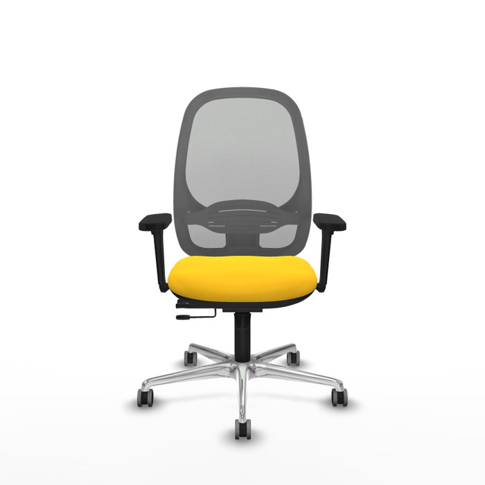 PIQUERAS Y CRESPO Silla de oficina Cilanco con mecanismo Sincro/Traslack Amarillo y Gris PIQUERAS Y CRESPO Silla de oficina Cilanco con mecanismo Sincro/Traslack Amarillo y Gris