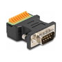 DeLOCK Adaptador D-Sub 9 Macho a Bloque de Terminales con Pulsador