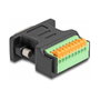 DeLOCK Adaptador D-Sub 9 Macho a Bloque de Terminales con Pulsador