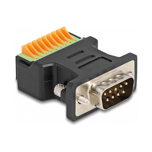 DeLOCK Adaptador D-Sub 9 macho a bloque de terminales con pulsador 66558 DeLOCK Adaptador D-Sub 9 macho a bloque de terminales con pulsador 66558