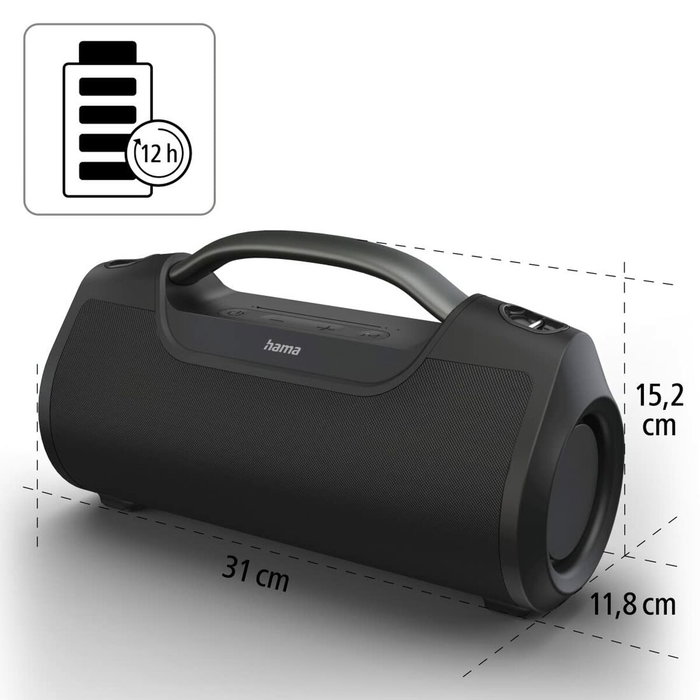 Altavoz Bluetooth Portátil Hama 00188217 Negro 60 W
