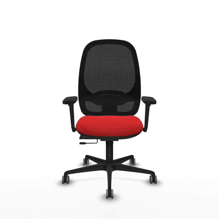 PIQUERAS Y CRESPO Silla de oficina Cilanco Rojo y Negro con Brazos 3D PIQUERAS Y CRESPO Silla de oficina Cilanco Rojo y Negro con Brazos 3D