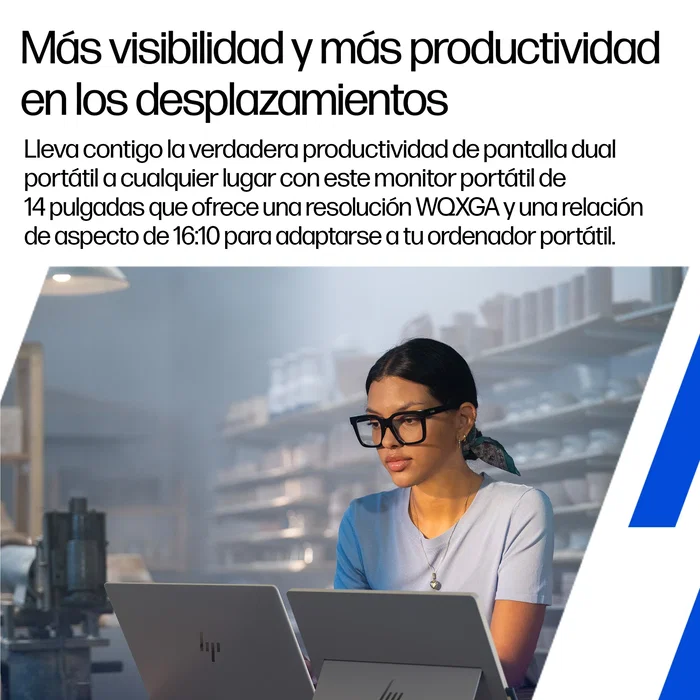 HP Monitor Portátil Series 5 Pro 514PN 14 pulg WQXGA Plata