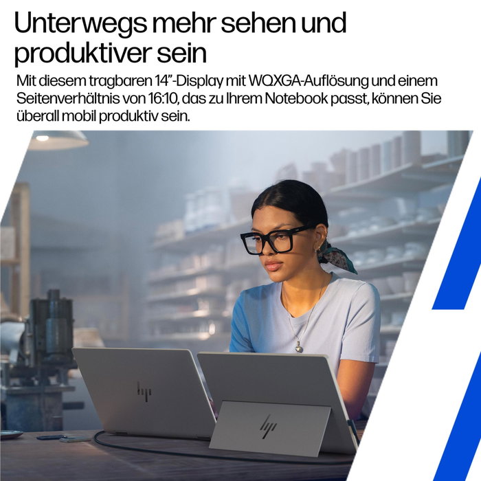 HP Monitor Portátil Series 5 Pro 514PN 14 pulg WQXGA Plata
