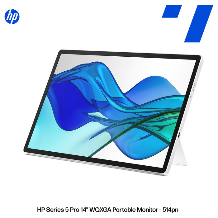 HP Monitor portátil Series 5 Pro 514pn 14" WQXGA IPS 75Hz, USB-C 65W, Borde Estrecho - Plata - (B88JWAA#ABB)