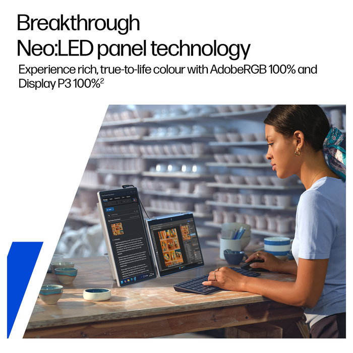 HP Monitor portátil Series 5 Pro 514pn 14" WQXGA IPS 75Hz, USB-C 65W, Borde Estrecho - Plata - (B88JWAA#ABB)