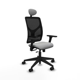PIQUERAS Y CRESPO Silla de oficina Motilla Gris claro/Negro con Mecanismo Sincro/Traslack