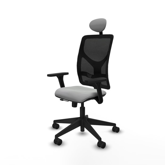 PIQUERAS Y CRESPO Silla de oficina Motilla Gris claro/Negro con Mecanismo Sincro/Traslack