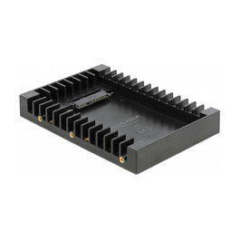 DeLOCK Bastidor de instalación para unidad SATA de 2.5 pulg. en bahía de 3.5 pulg. Negro