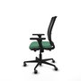PIQUERAS Y CRESPO Silla de oficina Haches con mecanismo Sincro/Traslack, Verde esmeralda y Negro